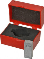 Value Collection - 0.55" Rectangular Steel Gage Block - Accuracy Grade AS-1, Includes NIST Traceability Certification - Eagle Tool & Supply