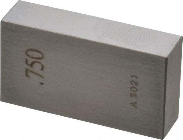 Value Collection - 0.75" Rectangular Steel Gage Block - Accuracy Grade AS-1, Includes NIST Traceability Certification - Eagle Tool & Supply