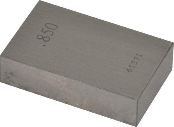 Value Collection - 0.85" Rectangular Steel Gage Block - Accuracy Grade AS-1, Includes NIST Traceability Certification - Eagle Tool & Supply