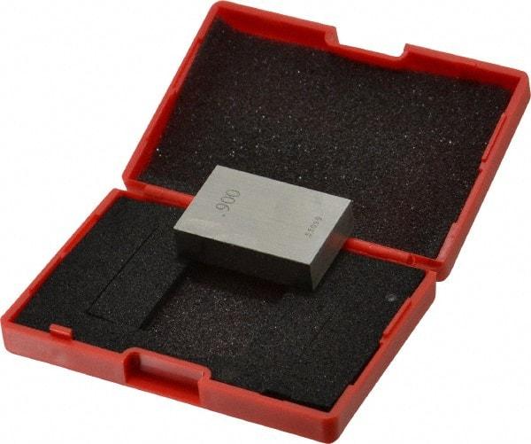 Value Collection - 0.9" Rectangular Steel Gage Block - Accuracy Grade AS-1, Includes NIST Traceability Certification - Eagle Tool & Supply