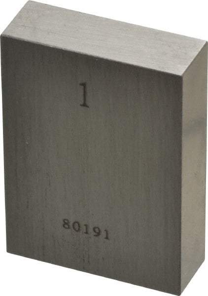 Value Collection - 1" Rectangular Steel Gage Block - Accuracy Grade AS-1, Includes NIST Traceability Certification - Eagle Tool & Supply