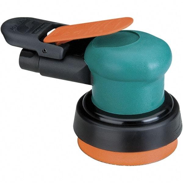 Dynabrade - 12,000 OPM, 14 CFM Air Consumption, Palm Air Orbital Sander - Round Pad, 1/4 NPT Inlet - Eagle Tool & Supply