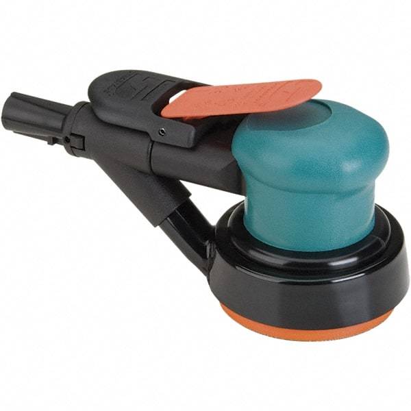 Dynabrade - 12,000 OPM, 14 CFM Air Consumption, Palm Air Orbital Sander - Round Pad, 1/4 NPT Inlet - Eagle Tool & Supply