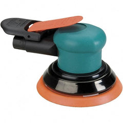 Dynabrade - 12,000 OPM, 14 CFM Air Consumption, Palm Air Orbital Sander - Round Pad, 1/4 NPT Inlet - Eagle Tool & Supply