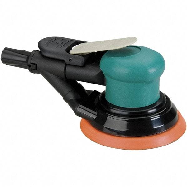 Dynabrade - 12,000 OPM, 14 CFM Air Consumption, Palm Air Orbital Sander - Round Pad, 1/4 NPT Inlet - Eagle Tool & Supply