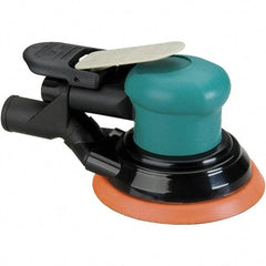 Dynabrade - 12,000 OPM, 14 CFM Air Consumption, Palm Air Orbital Sander - Round Pad, 1/4 NPT Inlet - Eagle Tool & Supply