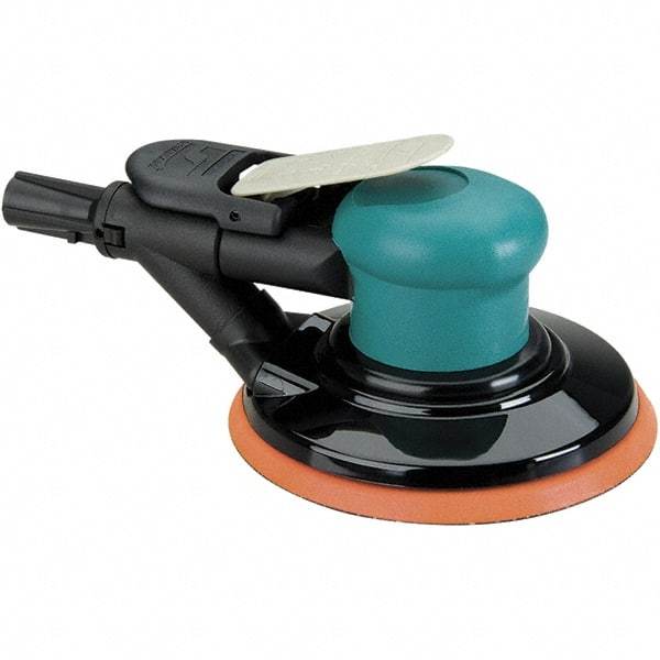 Dynabrade - 12,000 OPM, 14 CFM Air Consumption, Palm Air Orbital Sander - Round Pad, 1/4 NPT Inlet - Eagle Tool & Supply