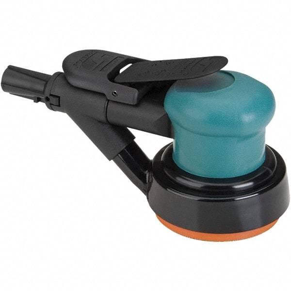 Dynabrade - 12,000 OPM, 14 CFM Air Consumption, Palm Air Orbital Sander - Round Pad, 1/4 NPT Inlet - Eagle Tool & Supply