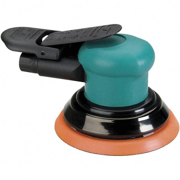 Dynabrade - 12,000 OPM, 14 CFM Air Consumption, Palm Air Orbital Sander - Round Pad, 1/4 NPT Inlet - Eagle Tool & Supply