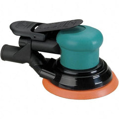 Dynabrade - 12,000 OPM, 14 CFM Air Consumption, Palm Air Orbital Sander - Round Pad, 1/4 NPT Inlet - Eagle Tool & Supply