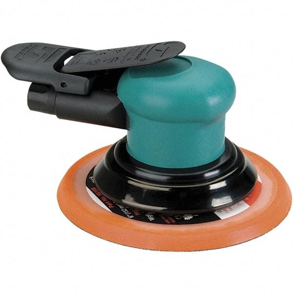 Dynabrade - 12,000 OPM, 14 CFM Air Consumption, Palm Air Orbital Sander - Round Pad, 1/4 NPT Inlet - Eagle Tool & Supply