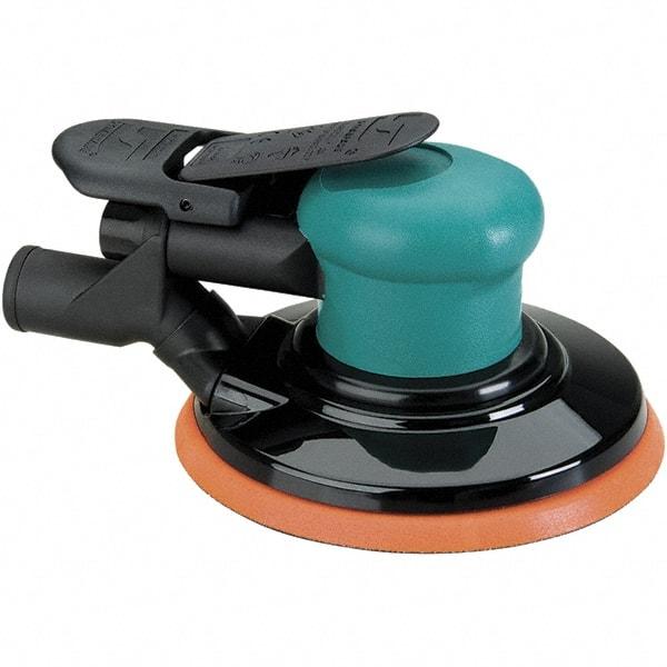 Dynabrade - 12,000 OPM, 14 CFM Air Consumption, Palm Air Orbital Sander - Round Pad, 1/4 NPT Inlet - Eagle Tool & Supply