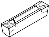 Kennametal - 0605M0G GMN Grade KC5025, 6.05mm Cutting Width Carbide Grooving Insert - 4.9mm Max Depth of Cut, Neutral, 1.2mm Corner Radius, TiAlN Finish - Eagle Tool & Supply