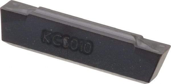 Kennametal - 505G GMN Grade KC5010, 5.05mm Cutting Width Carbide Grooving Insert - 4.2mm Max Depth of Cut, Neutral, 0.4mm Corner Radius, TiAlN Finish - Eagle Tool & Supply