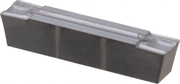 Kennametal - 0505M0G GMP Grade KC5010, 5.05mm Cutting Width Carbide Grooving Insert - 4.2mm Max Depth of Cut, Neutral, 0.4mm Corner Radius, TiAlN Finish - Eagle Tool & Supply