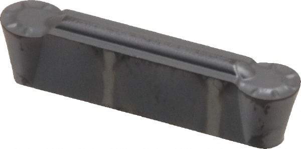 Kennametal - 0405M0R GMN Grade KC5010, 4.05mm Cutting Width Carbide Grooving Insert - 3.4mm Max Depth of Cut, Neutral, 2.03mm Corner Radius, TiAlN Finish - Eagle Tool & Supply