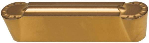 Kennametal - 0505M0R GMN Grade KC9110, 5.05mm Cutting Width Carbide Grooving Insert - 4.1mm Max Depth of Cut, Neutral, 2.53mm Corner Radius, TiCN/Al2O3/TiCN/TiN Finish - Eagle Tool & Supply