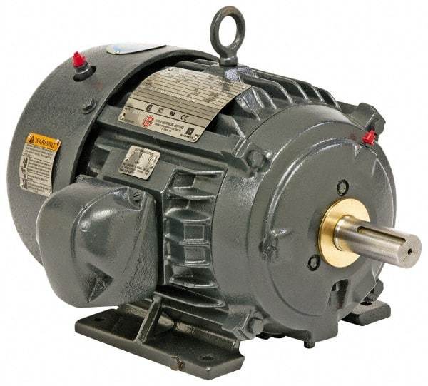 US Motors - 40 hp, TEFC Enclosure, No Thermal Protection, 1,190 RPM, 575 Volt, 60 Hz, Three Phase Premium Efficient Motor - Size 364 Frame, Rigid Mount, 1 Speed, Ball Bearings, 37 Full Load Amps, F Class Insulation, Reversible - Eagle Tool & Supply