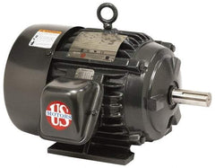 US Motors - 40 hp, TEFC Enclosure, No Thermal Protection, 1,780 RPM, 460 Volt, 60 Hz, Three Phase Premium Efficient Motor - Size 326 Frame, Rigid Mount, 2 Speed, Ball Bearings, 46 Full Load Amps, F Class Insulation, Reversible - Eagle Tool & Supply