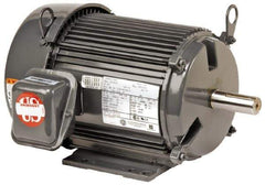 US Motors - 1 hp, TEFC Enclosure, No Thermal Protection, 1,765 RPM, 460 Volt, 60 Hz, Three Phase Premium Efficient Motor - Size 145 Frame, Rigid Mount, 2 Speed, Ball Bearings, 1.9 Full Load Amps, F Class Insulation, Reversible - Eagle Tool & Supply