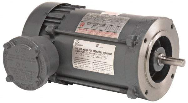 US Motors - 7-1/2 hp, TEFC Enclosure, No Thermal Protection, 1,740 RPM, 230/460 Volt, 60 Hz, Three Phase Standard Efficient Motor - Size 213 Frame, C-Face Mount, 1 Speed, Ball Bearings, 20.2/10.1 Full Load Amps, F Class Insulation, Reversible - Eagle Tool & Supply