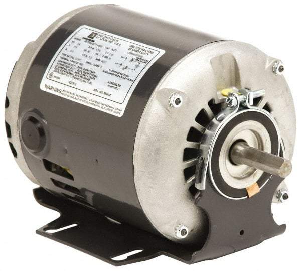 US Motors - 1/2 hp, ODP Enclosure, Auto Thermal Protection, 1,725 RPM, 115/230 Volt, 60 Hz, Industrial Electric AC/DC Motor - Size 56 Frame, Resilient Mount, 1 Speed, Sleeve Bearings, A Class Insulation, CW Drive End Rev - Eagle Tool & Supply