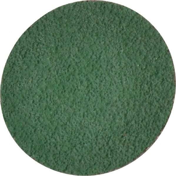 Norton - 1" Disc Diam, 120 Grit, Zirconia Alumina Quick Change Disc - Type R Attaching System, Coated, Green, Fine Grade, 30,000 RPM, R801 Series - Eagle Tool & Supply