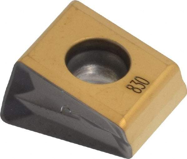 Iscar - T490 LNHT1306 Grade IC830 Carbide Milling Insert - TiAlN/TiN Finish, 0.2618" Thick, 0.8mm Corner Radius - Eagle Tool & Supply