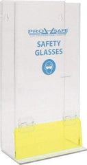 PRO-SAFE - 25 Pair Stack Style Acrylic Safety Glasses Dispenser - 8 Inch Wide x 18 Inch High x 4 Inch Deep, Wall Mount - Eagle Tool & Supply