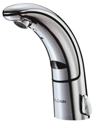 Sloan Valve Co. - Chrome Single Hole Electronic & Sensor Faucet with External Mixer - Powered by Battery, Standard Spout, 4" Mounting Centers - Eagle Tool & Supply