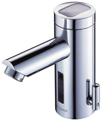 Sloan Valve Co. - Chrome Single Hole Electronic & Sensor Faucet with External Mixer - Powered by Battery, Standard Spout, 4" Mounting Centers - Eagle Tool & Supply