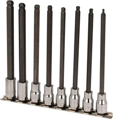 SK - 8 Piece 3/8" Drive Metric Ball Hex Bit Socket Set - 3 to 10mm Hex - Eagle Tool & Supply