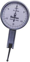 Starrett - 7 Piece, 0mm to 0.8mm Measuring Range, 1-3/8" Dial Diam, 0-40-0 Dial Reading, Yellow Dial Test Indicator Kit - 13/16" Contact Point Length, 2mm Ball Diam, 0.01mm Dial Graduation - Eagle Tool & Supply