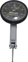 Starrett - 7 Piece, 0" to 0.01" Measuring Range, 1-3/8" Dial Diam, 0-5-0 Dial Reading, Black Dial Test Indicator Kit - 13/16" Contact Point Length, 2mm Ball Diam, 0.0001" Dial Graduation - Eagle Tool & Supply