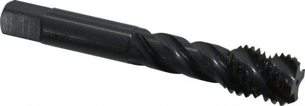 OSG - 5/8-11 UNC 4 Flute 2B Bottoming Spiral Flute Tap - Vanadium High Speed Steel, Oxide Finish, 3-13/16" OAL, Right Hand Flute, Right Hand Thread, H5 - Eagle Tool & Supply