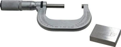 Starrett - 1 to 2" Range, 0.0001" Graduation, Mechanical Outside Micrometer - Friction Thimble, Accurate to 0.00005" - Eagle Tool & Supply