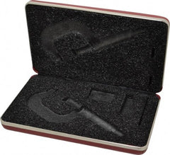Starrett - Micrometer Case - 2" Max Measurement, Use with 2, 2A, 2M & 2MA Outside Micrometers - Eagle Tool & Supply