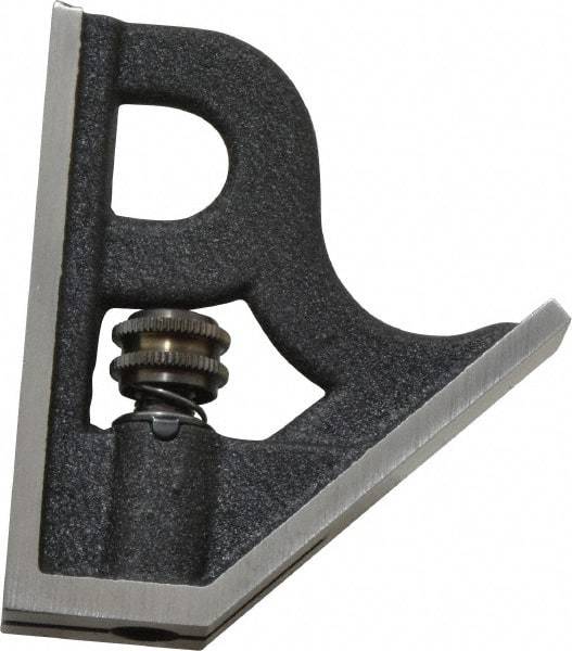 Starrett - 4 Inch Long Blade, Square Head - Black Wrinkle, Coated Cast Iron - Eagle Tool & Supply