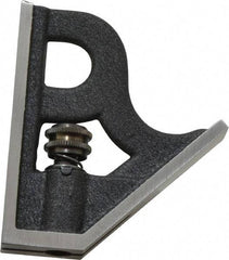 Starrett - 4 Inch Long Blade, Square Head - Black Wrinkle, Coated Cast Iron - Eagle Tool & Supply