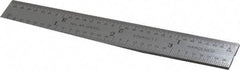 Starrett - 4 Inch Long Blade, 4R Graduation Combination Square Blade - Steel, 1/64, 1/32 1/16 and 1/8 Inch Graduation - Eagle Tool & Supply