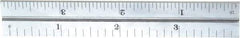Starrett - 4 Inch Long Blade, 4R Graduation Combination Square Blade - Satin Chrome Finish, Steel, 1/64, 1/32 1/16 and 1/8 Inch Graduation - Eagle Tool & Supply