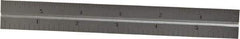 Starrett - 6 Inch Long Blade, 4R Graduation Combination Square Blade - Satin Chrome Finish, Steel, 1/64, 1/32 1/16 and 1/8 Inch Graduation - Eagle Tool & Supply
