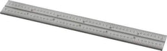 Starrett - 6 Inch Long Blade, 16R Graduation Combination Square Blade - Satin Chrome Finish, Steel, 1/100, 1/64, 1/50 and 1/32 Inch Graduation - Eagle Tool & Supply