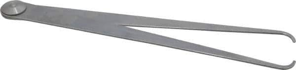Starrett - 12 Inch Leg, Firm Joint, Steel, Polished, Inside Caliper - 16 Inch Max Measurement, 400mm Max Measurement, Flat Leg - Eagle Tool & Supply