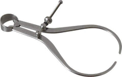 Starrett - 6 Inch Leg, Spring Joint, Steel, Polished, Outside Caliper - 6 Inch Max Measurement, 150mm Max Measurement, Flat Leg - Eagle Tool & Supply