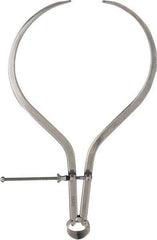 Starrett - 12 Inch Leg, Spring Joint, Steel, Polished, Outside Caliper - 12 Inch Max Measurement, 300mm Max Measurement, Flat Leg - Eagle Tool & Supply
