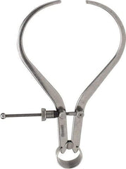 Starrett - 6 Inch Leg, Spring Joint, Steel, Polished, Outside Caliper - 6 Inch Max Measurement, 150mm Max Measurement, Flat Leg with Quick Nut Adjustment - Eagle Tool & Supply