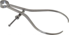Starrett - 8 Inch Leg, Spring Joint, Steel, Polished, Outside Caliper - 8 Inch Max Measurement, 200mm Max Measurement, Flat Leg with Quick Nut Adjustment - Eagle Tool & Supply