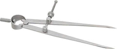 Starrett - 6 Inch Leg, Spring Joint, Steel, Polished, Divider - 6 Inch Max Measurement, 150mm Max Measurement, Flat Leg - Eagle Tool & Supply