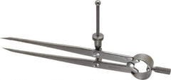 Starrett - 6 Inch Leg, Spring Joint, Steel, Polished, Divider - 6 Inch Max Measurement, 150mm Max Measurement, Flat Leg with Quick Nut Adjustment - Eagle Tool & Supply